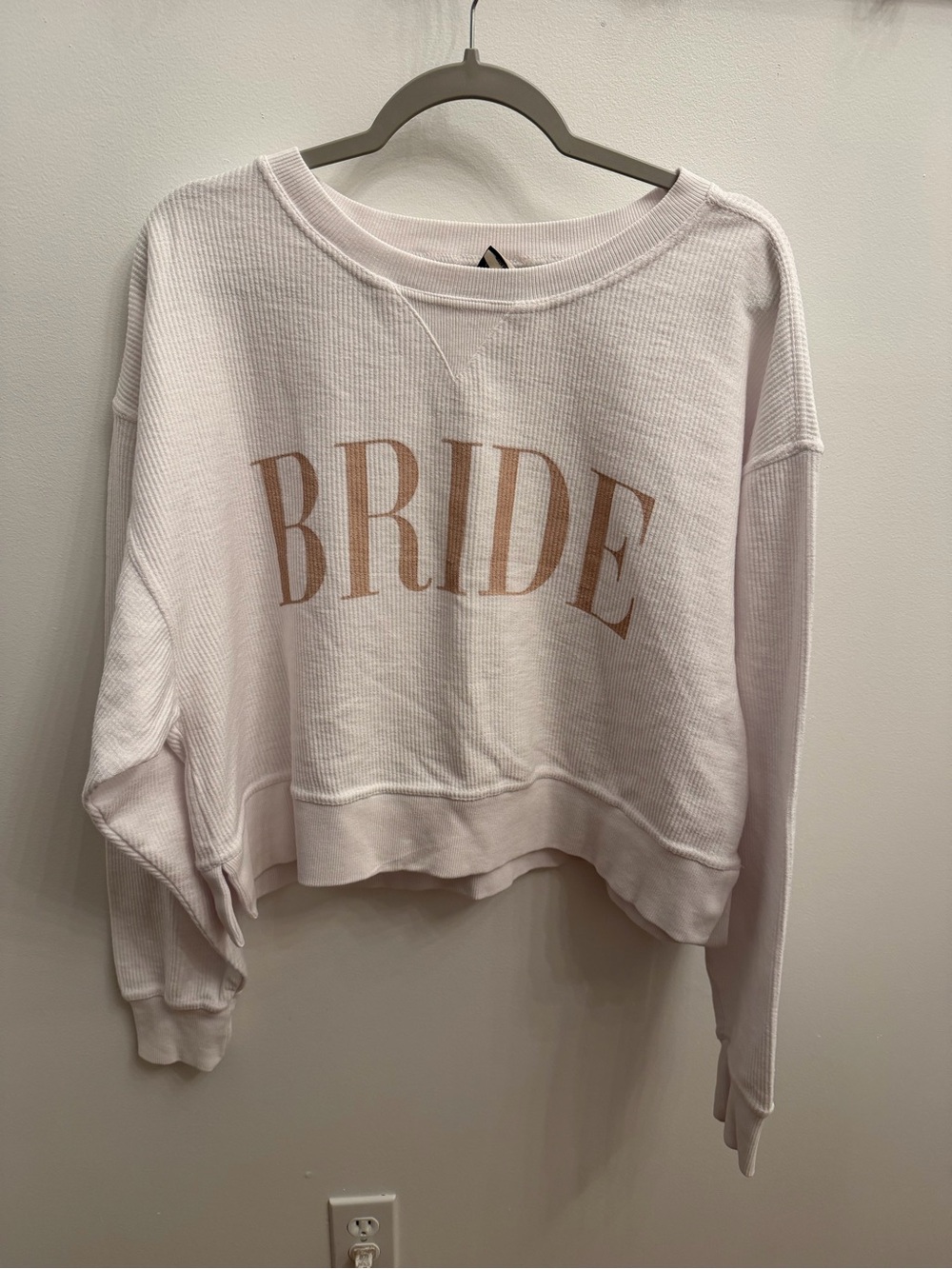 BRIDE Waffle-Knit Pullover Sweatshirt